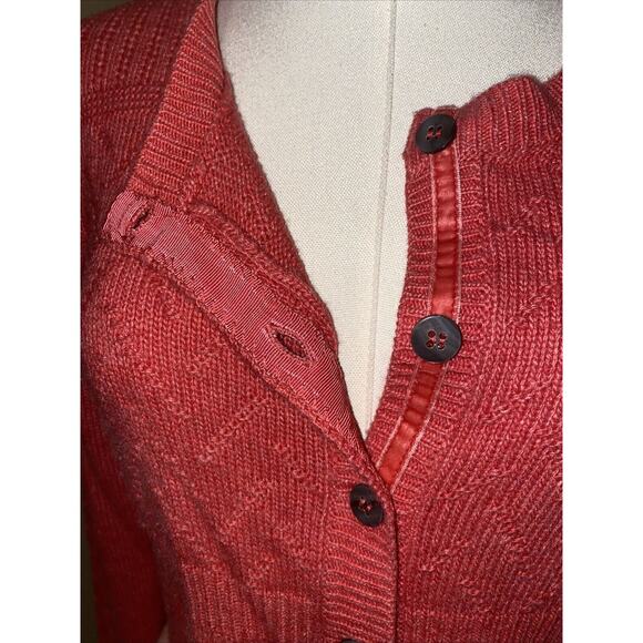 Sundance Women’s Sz PS Pink Button Front Cardigan Sweater Wool Alpaca Blend - Picture 8 of 11